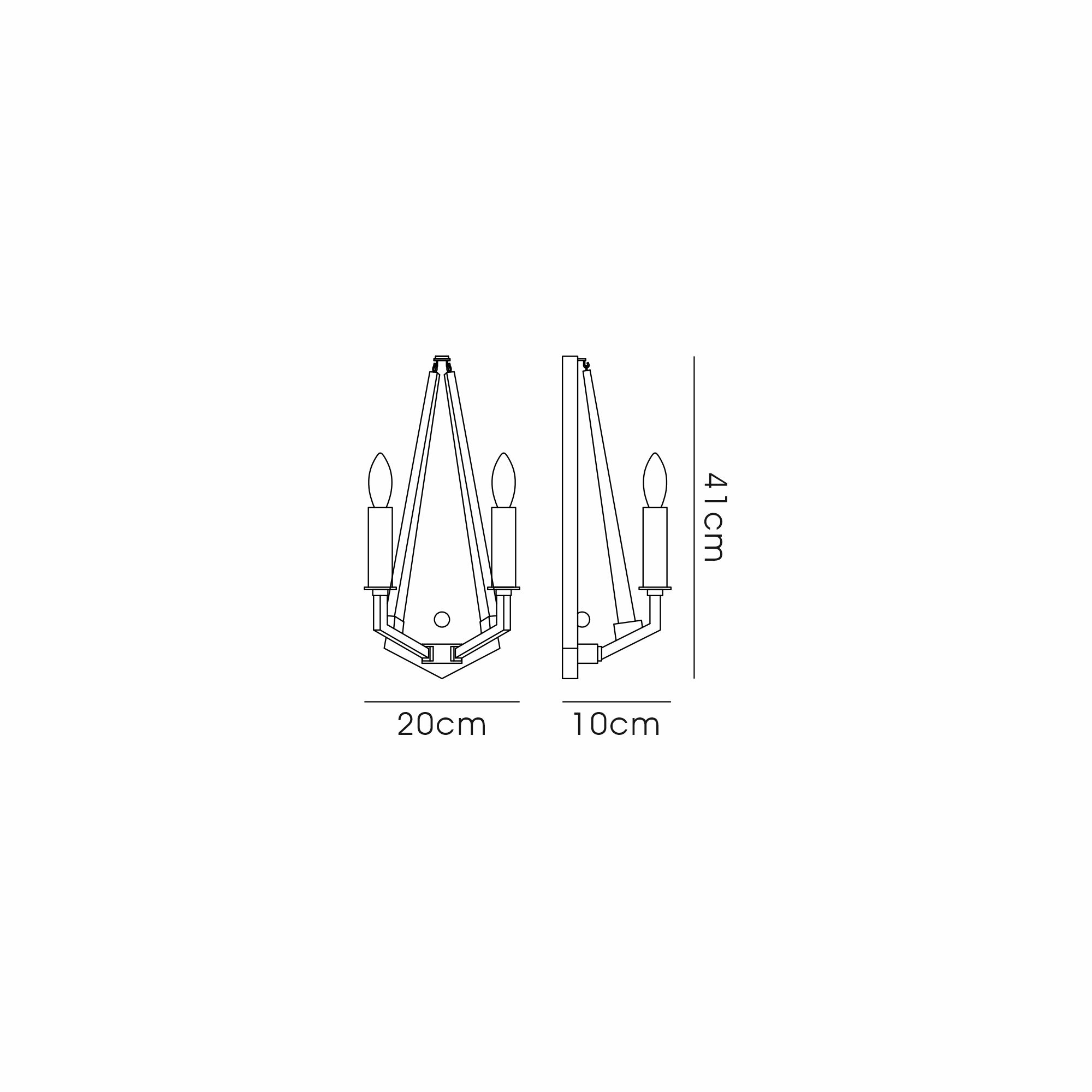 IL31680  Hilton Wall Lamp 2 Light